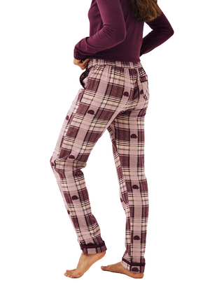 Women's Eva Hedgehog Pyjama Bottoms in Plum