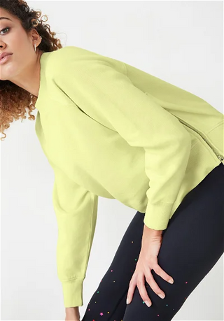 Women's Ada Side Zip Sweatshirt in Washed Neon (Imperfect)