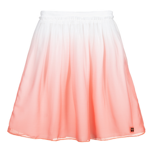 Carrement Beau Girl's Flair Skirt in Pink and White