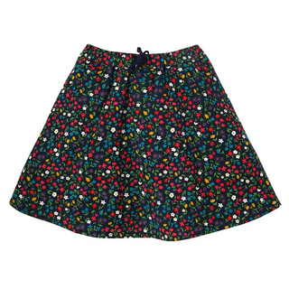 Frugi Girl's Garden Life Maeve Twill Skirt in Navy