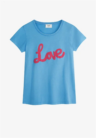 Women's Funky Love Tee in Blue (Imperfect)