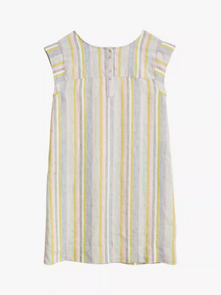 Women's Adley Linen Stripe V-Neck Dress in Multi