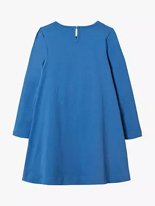 Mini Boden Girl's Horse Rider Applique Dress in Blue (Slightly Defect)