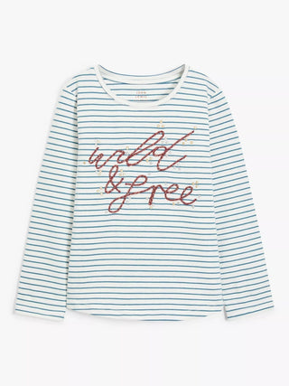 John Lewis & Partners Girl's Wild And Free T-Shirt in Ivory