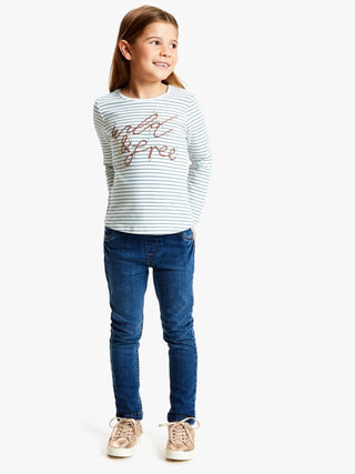 John Lewis & Partners Girl's Wild And Free T-Shirt in Ivory