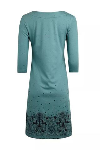 Women's Cortina Organic Jersey Dress- Stone Blue