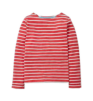 Mini Boden Gril's Stripe Breton Top in Pink