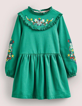 Little Girl's Turquoise Unicorn Print Ruffle Jersey Dress – cuteheads