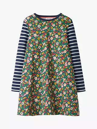 Mini Boden Girl's Jersey Swing Dress in Green