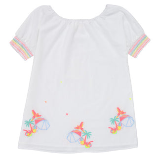 Billieblush Girl's Embroidered Dress in White