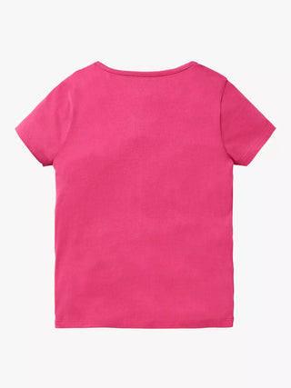 Mini Boden Girl's Short Sleeve Safari Applique T-Shirt in Koala Party Pink