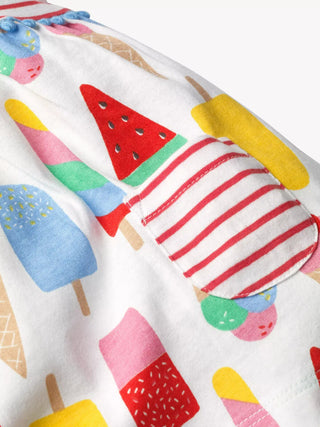 Baby Boden Printed Nostalgic Dress in Multi Ice cream