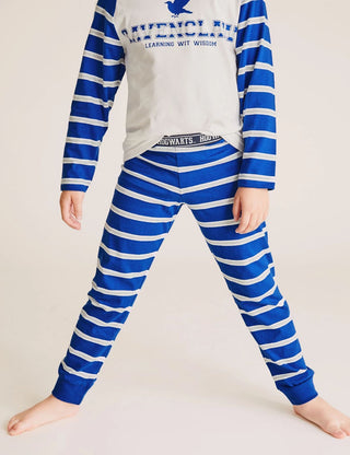 Marks & Spencer Harry Potter Printed Pyjamas Set in Blue/Ravenclaw