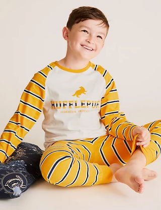 Marks & Spencer Unisex Harry Potter Printed Pyjamas Set- Yellow/Hufflepuf