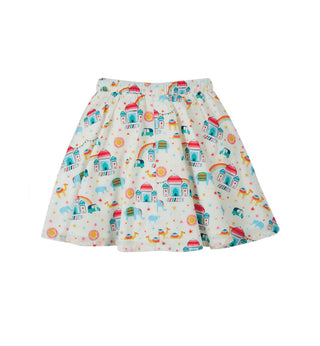 Frugi Girl's Fiona Full Skirt in At The Taj/Ivory