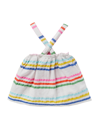 Baby Boden Woven Stripy Pinnie in Multi Rainbow