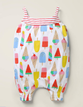 Baby Boden Hotchpotch Jersey Romper in Multi Ice cream