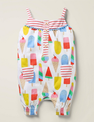 Baby Boden Hotchpotch Jersey Romper in Multi Ice cream