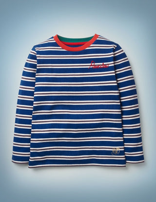 Mini Boden Kid's Harry Potter House Breton Top in Blue Ravendaw