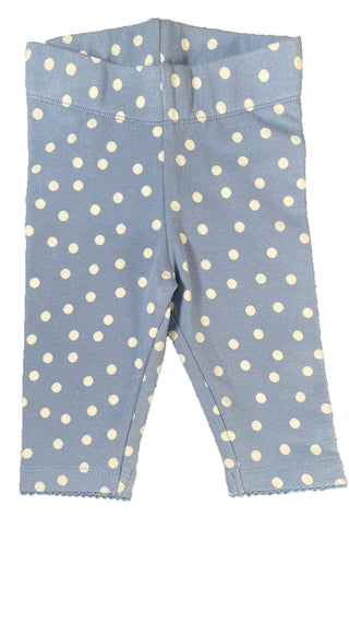 Baby Boden Essential 3 Pack Leggings Set in Gree Polka Dot, Ivory Ditsy Floral, Blue Polka Dot