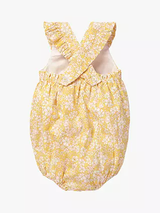 Baby Boden Retro Forget-Me-Not Flower Romper in Mimosa Yellow