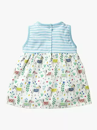 Baby Boden Donkey Stripe Jersey Dress in Multi